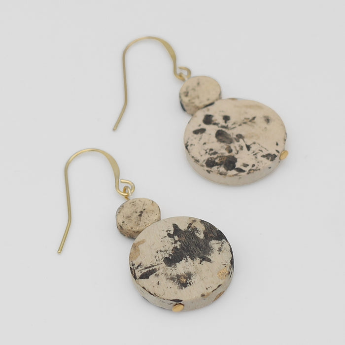 Tan Speckled Calla Earring - Sylca Designs - Chunky Jewelry
