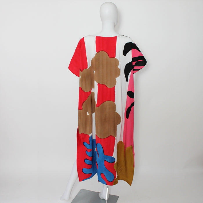 Taupe Leaves Kaftan - Sylca Designs - Chunky Jewelry