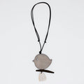 Taupe Robin On A Branch Necklace