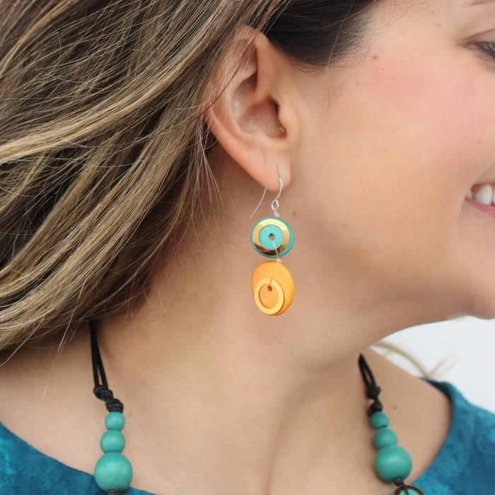 Teal Adria Dangle Earrings