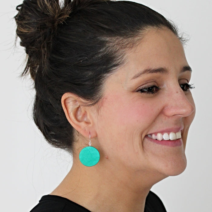 Teal Dot Rosie Earrings - Sylca Designs - Chunky Jewelry