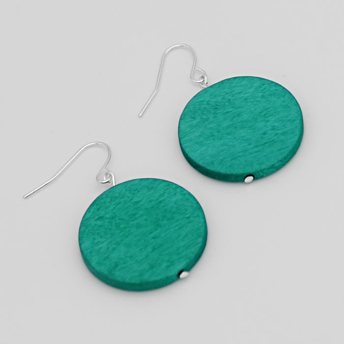 Teal Dot Rosie Earrings - Sylca Designs - Chunky Jewelry