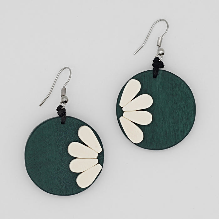 Teal He Loves Me Earrings - Sylca Designs - Chunky Jewelry
