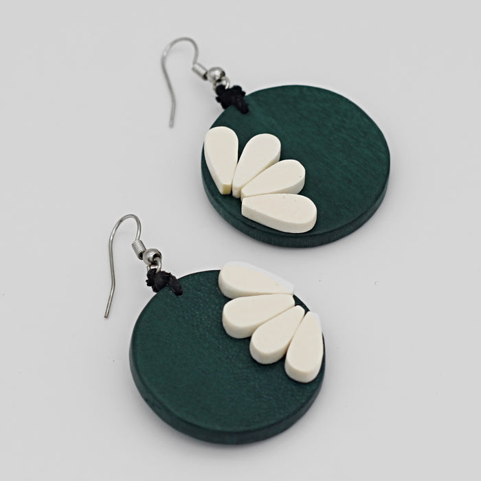 Teal He Loves Me Earrings - Sylca Designs - Chunky Jewelry
