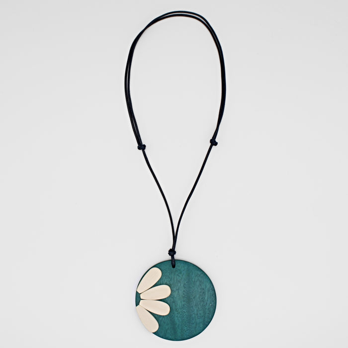 Teal He Loves Me Pendant - Sylca Designs - Chunky Jewelry