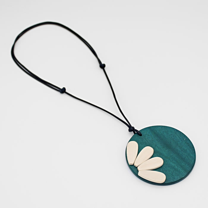 Teal He Loves Me Pendant - Sylca Designs - Chunky Jewelry