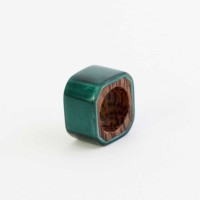 Teal Square Ring by Sylca - Sylca Designs - Chunky Jewelry