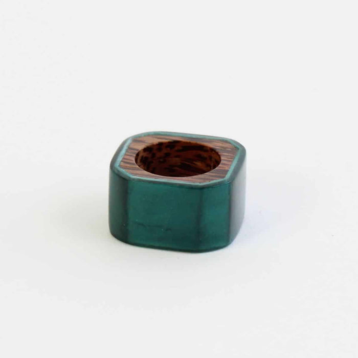 Teal Square Ring by Sylca - Sylca Designs - Chunky Jewelry