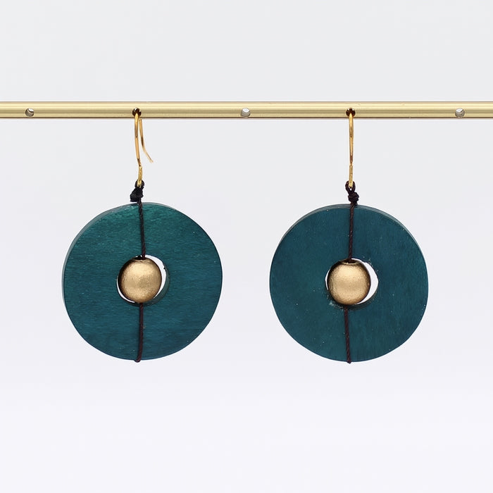 Teal Unity Earrings - Sylca Designs - Chunky Jewelry