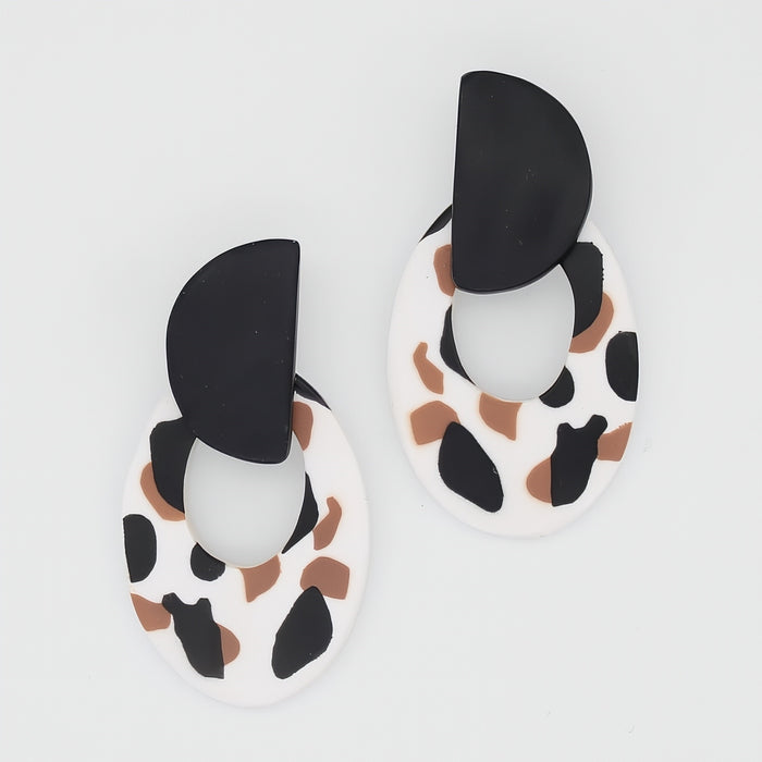 Terra Noir Statement Stud Earrings - Sylca Designs - Chunky Jewelry