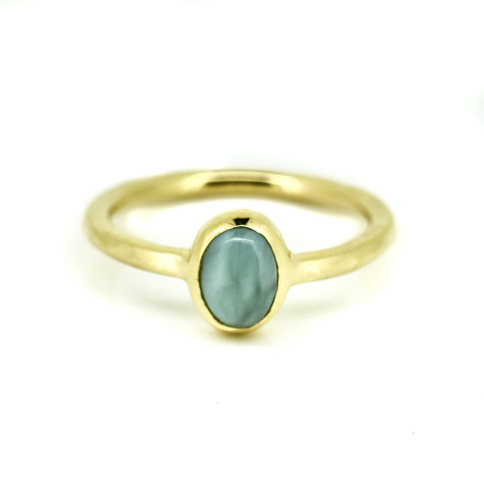 tidal glow larimar ring oval gold