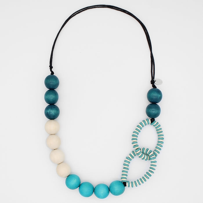 Tidal Harmony Aqua Necklace - Sylca Designs - Chunky Jewelry