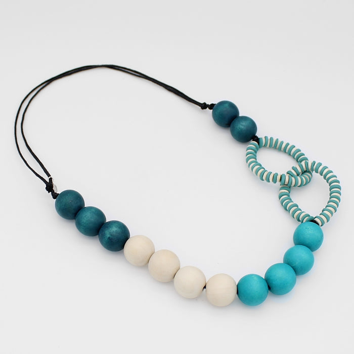 Tidal Harmony Aqua Necklace - Sylca Designs - Chunky Jewelry