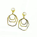 Tidal Pearl Stud Earrings Gold featuring genuine freshwater pearls set in premium gold vermeil over 925 sterling silver.