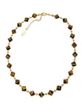 Tiger Eye Stone Minimalist Choker Necklace NN024