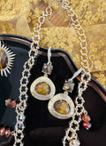 Tiger-eye Stone Teardrop Earrings KE019 - FARRA