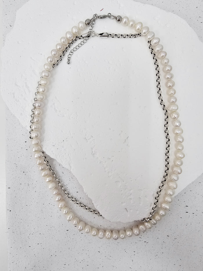 Timeless Freshwater Pearls Mens Necklace MEN09