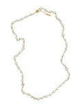 Timeless Freshwater Pearls with White Rose Flowers Long Necklace LN061 - FARRA
