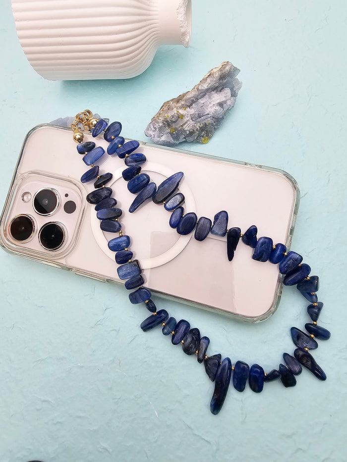 Tooth Shaped Kyanite Gemstone Phone Strap PC064