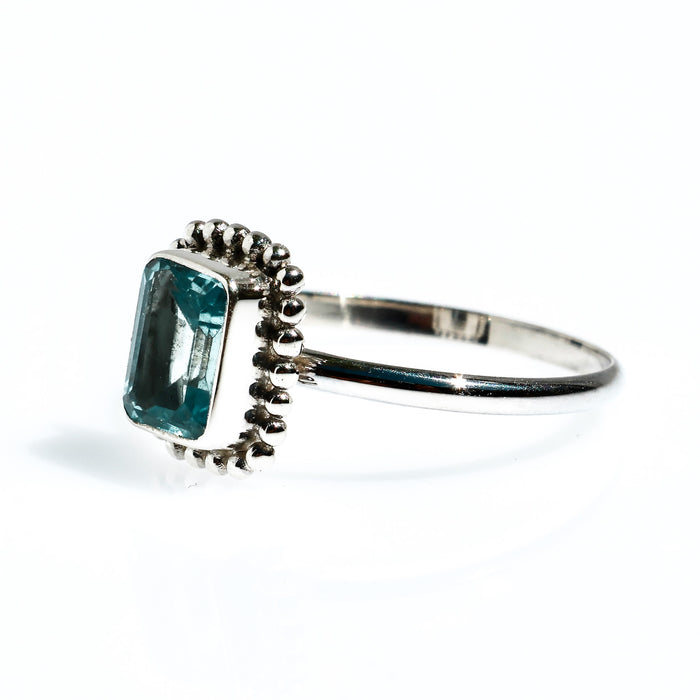 silver topaz ring