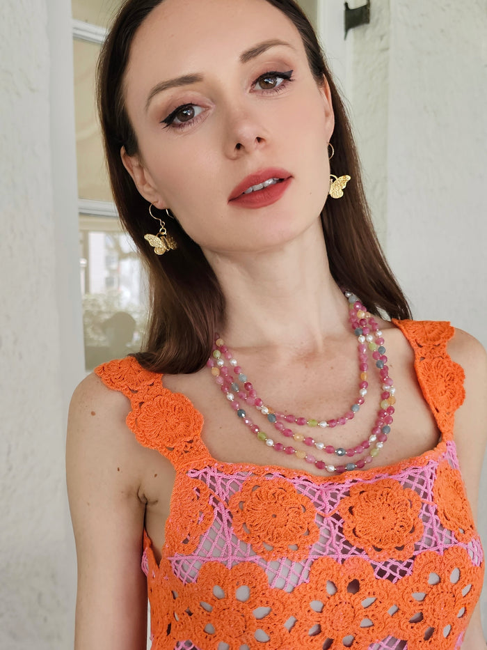 Tourmaline Multi-layers Necklace PN049