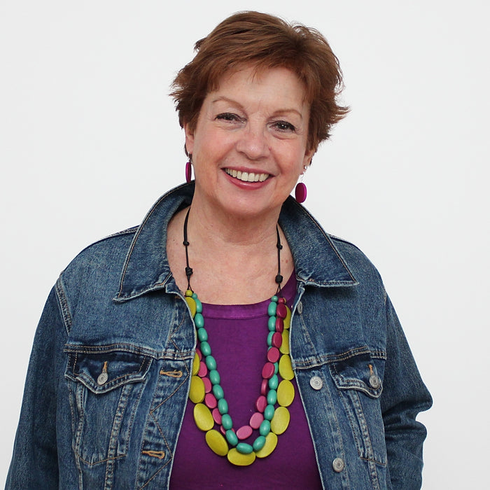 Triple Strand Varied Wood Bead Norah Necklace - Sylca Designs - Chunky Jewelry