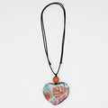 Tropical Heart Pendant Necklace - Sylca Designs - Chunky Jewelry