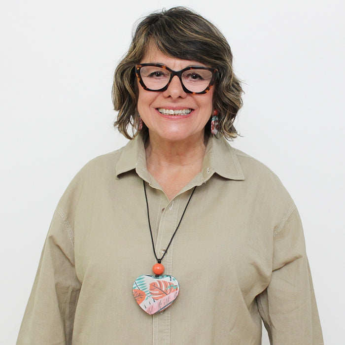 Tropical Heart Pendant Necklace - Sylca Designs - Chunky Jewelry