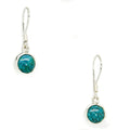 Tropical Turquoise Hook Earrings in 925 sterling silver featuring genuine turquoise gemstones