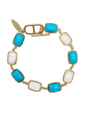 Turquoise and White Moonstone Elegance Bracelet PB006