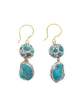 Turquoise Dangles Earrings EE010 - FARRA