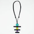 Turquoise Linear Layers Pendant Necklace - Sylca Designs - Chunky Jewelry