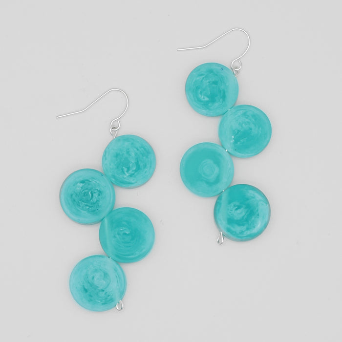Turquoise Luella Earrings - Sylca Designs - Chunky Jewelry