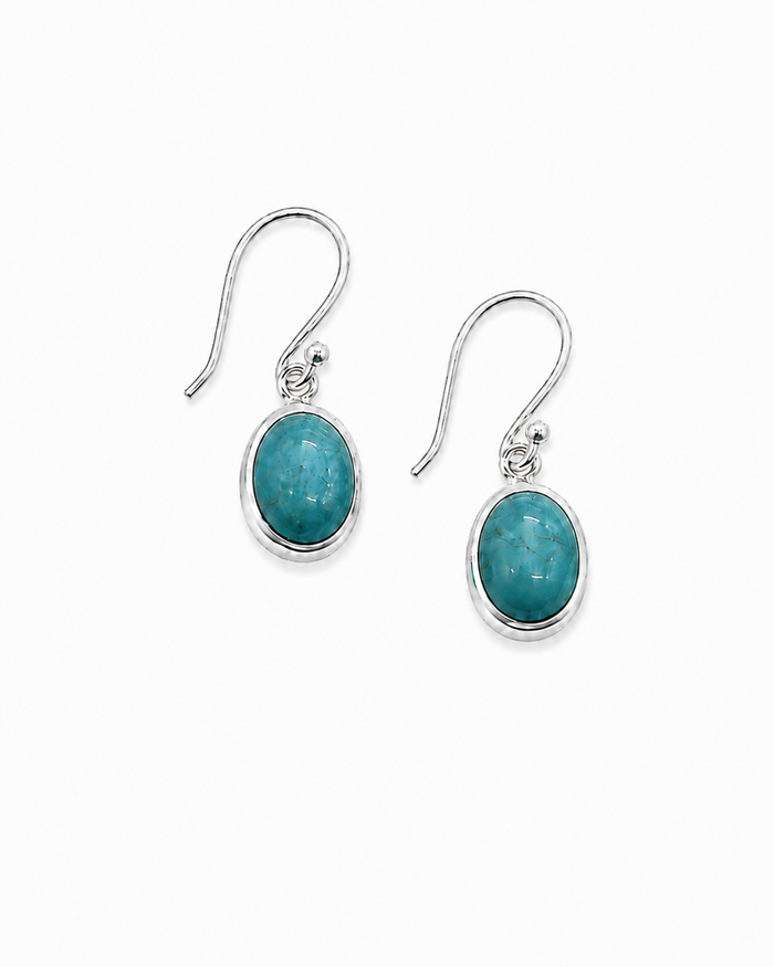 Turquoise Oval Hooks Small