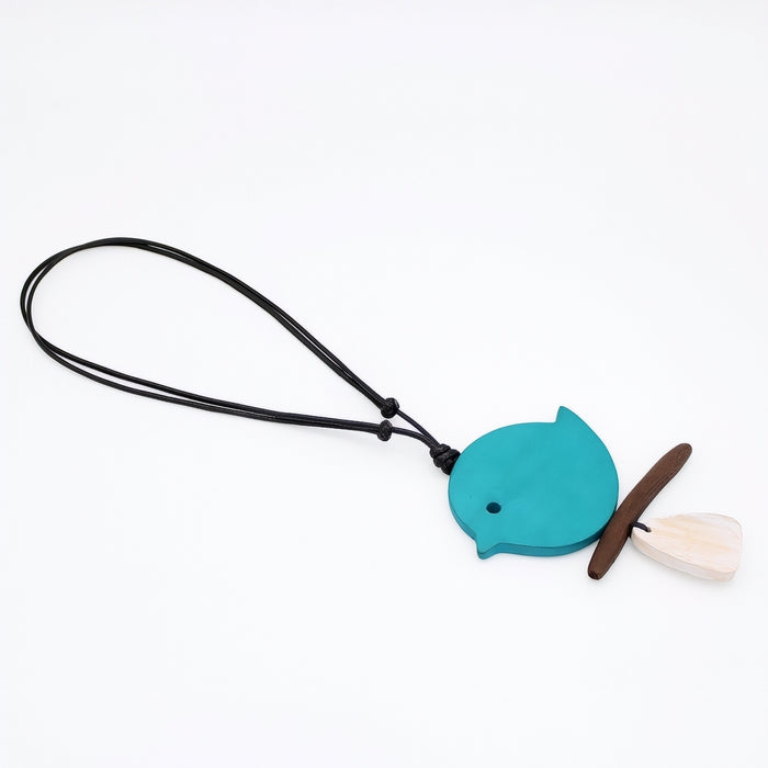 Turquoise Robin On A Branch Necklace