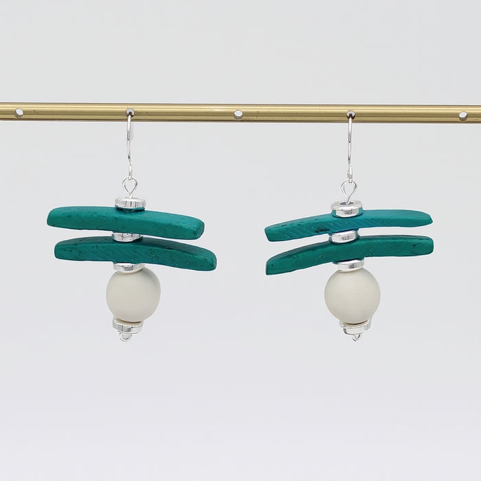 Turquoise Skylar Coastal Aura Earrings - Sylca Designs - Chunky Jewelry