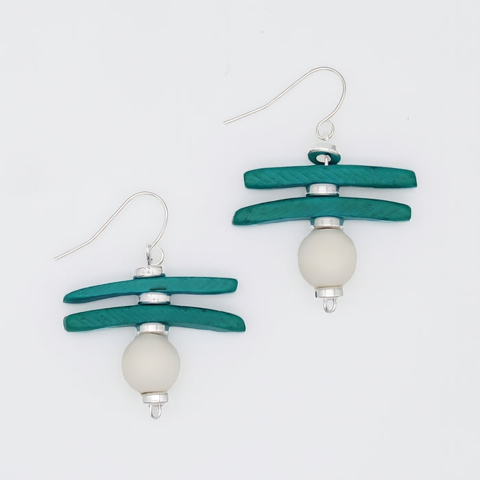 Turquoise Skylar Coastal Aura Earrings - Sylca Designs - Chunky Jewelry