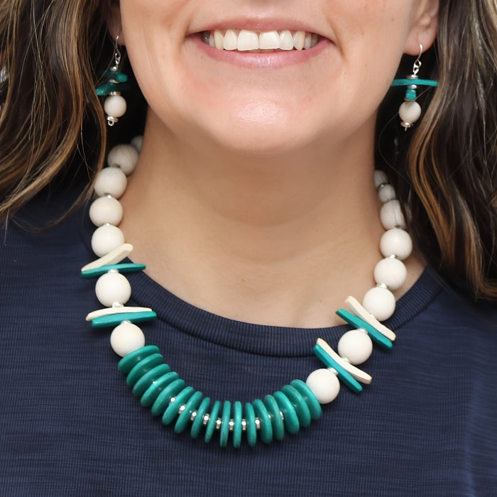 Turquoise Skylar Coastal Aura Necklace - Sylca Designs - Chunky Jewelry