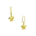 Turtle Cove gold earrings crafted in gold vermeil over 925 sterling silver