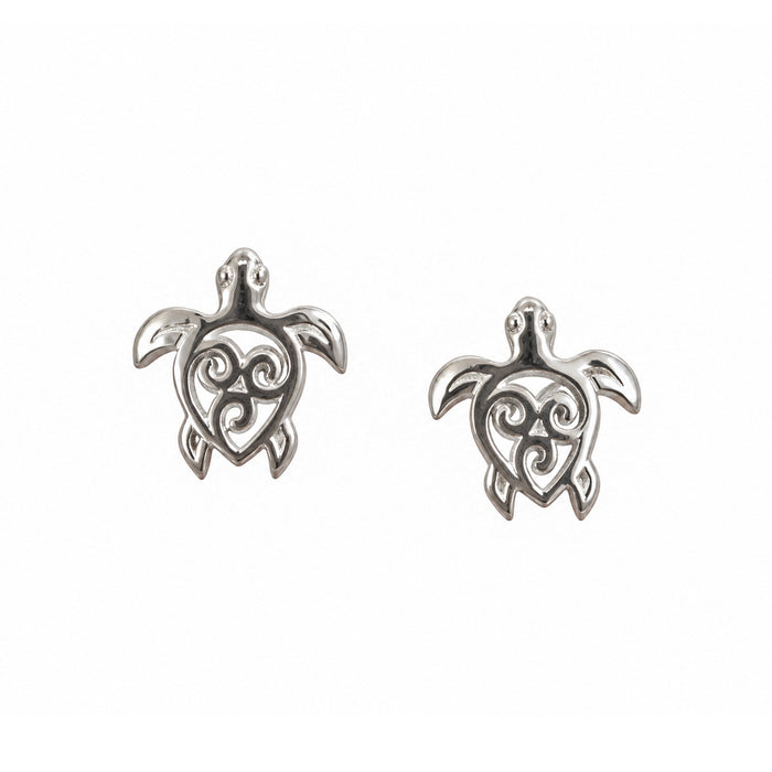 sterling silver turtle stud earrings designed in broome by lush designs jewellery