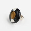 Unique Gold & Black Ring by Sylca - Sylca Designs - Chunky Jewelry