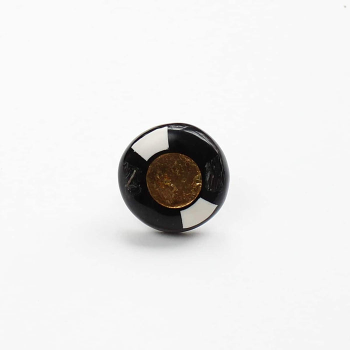 Unique Gold & Black Ring by Sylca - Sylca Designs - Chunky Jewelry