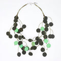 Urban Olive Leather Dangle Necklace