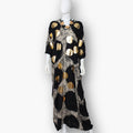 V - Neck Gold Polka Dot Caftan - Sylca Designs - Chunky Jewelry