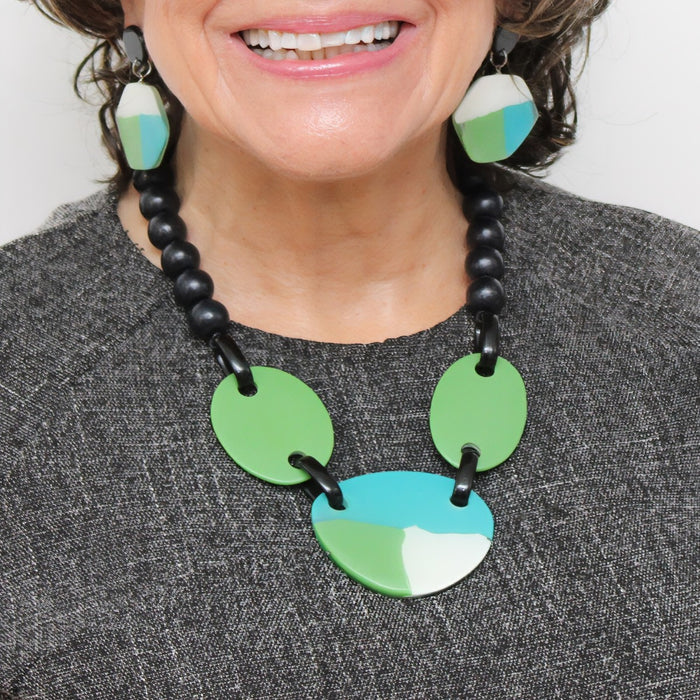 Verdelune Statement Necklace - Sylca Designs - Chunky Jewelry