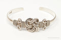Vintage Designer Bali Infinity Knot Sterling Silver Cuff Bracelet