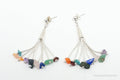 Vintage Designer CJC Multi Gem Sterling Silver Earrings