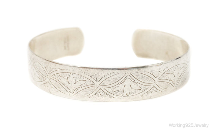Vintage Designer Danecraft Art Nouveau Sterling Silver Bracelet