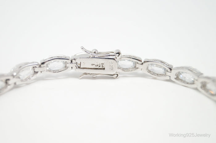 Vintage Designer FAS Cubic Zirconia Sterling Silver Tennis Bracelet