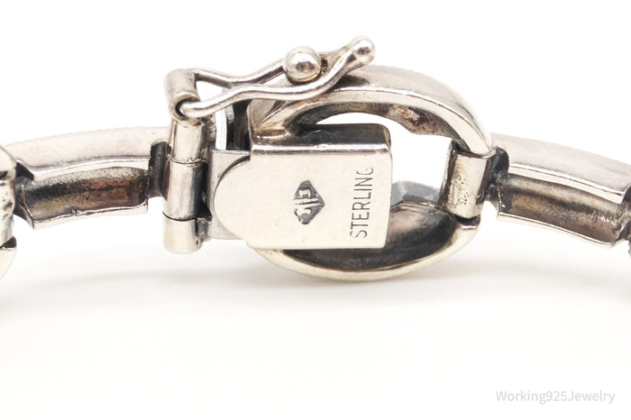 Vintage Designer Judith Jack Art Deco Marcasite Sterling Silver Bracelet